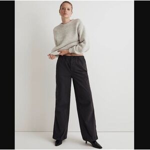 Madewell NEW NWT Womens Size 28 Black Cargo Parachute Pants Pull On NO088